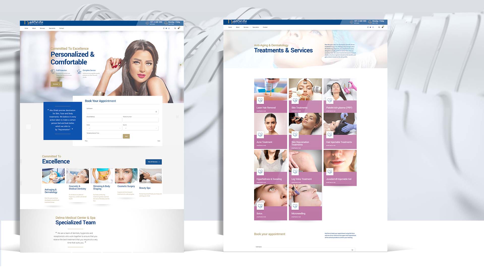 Delma Medical Center & Spa Website Showcase 2