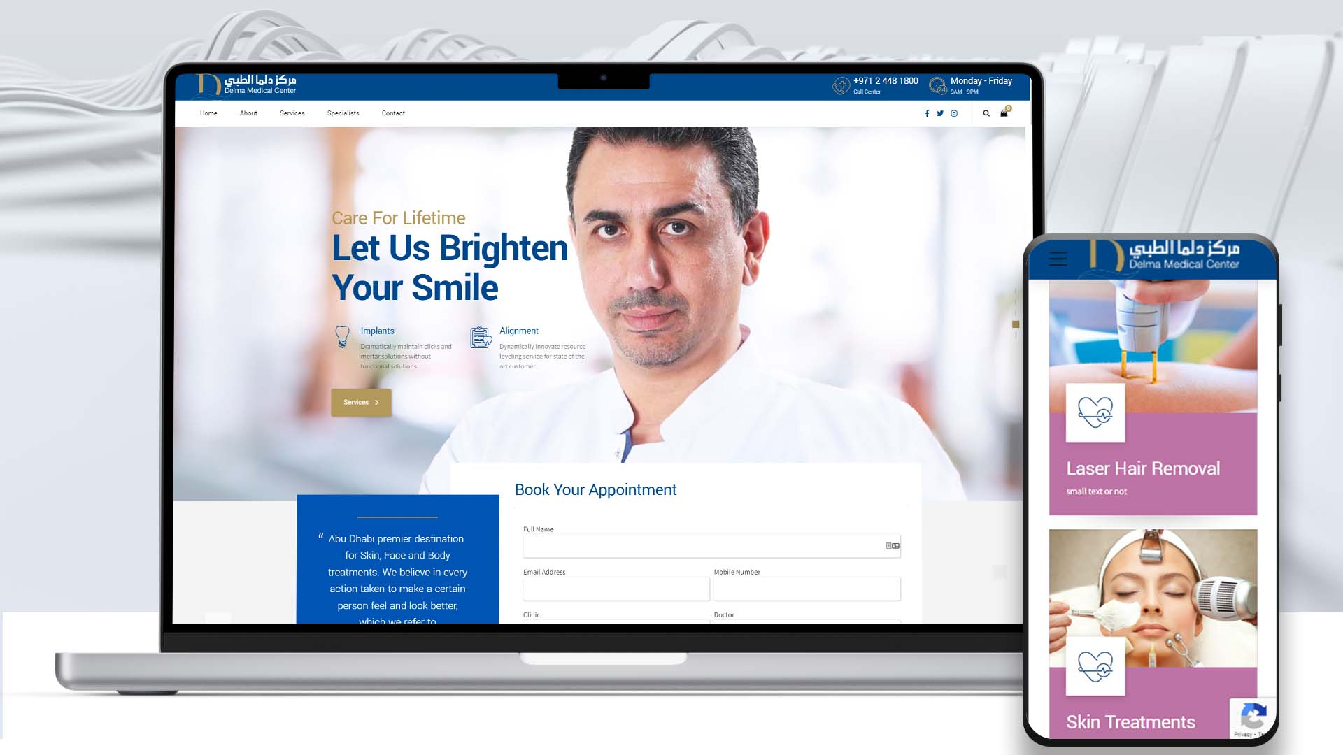 Delma Medical Center & Spa Website Showcase